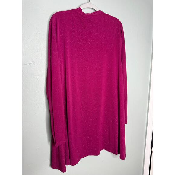 Carherines fushia pink glitter open front cardigan - Picture 6 of 6